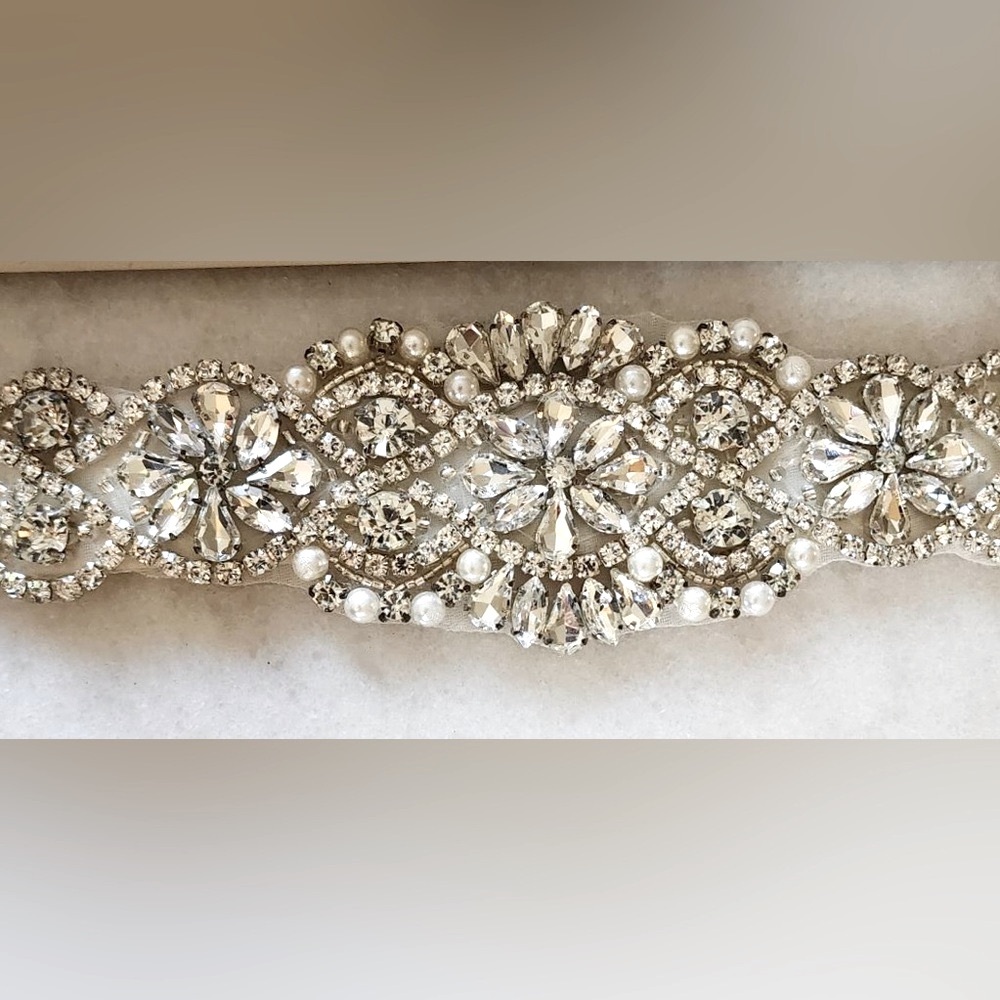 Sweetv Bridal Accessories Belt/Sash - Picture 2 of 6